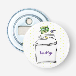 Cute washing machine laundry cartoon illustration bottle opener