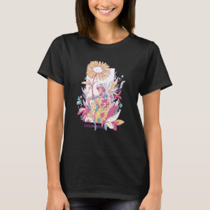 Cute Watecolor Chamomile Flowers Colourful Gardene T-Shirt