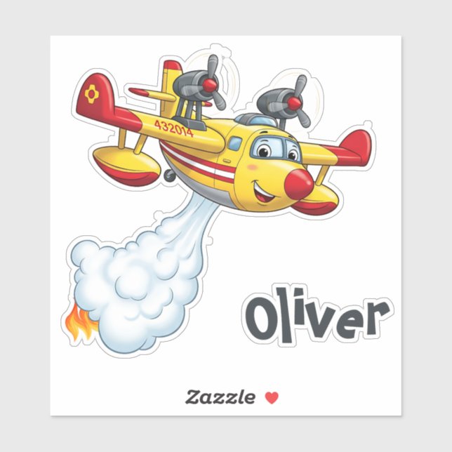 Cute Water Bomber Aircraft - Fireplane (Sheet)