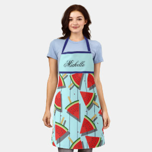 Cute Water Melon Popsicle Womens Chef Baker's Apron