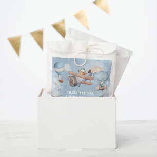 Cute Watercolor Aeroplane Boy Birthday Party Favour Bags