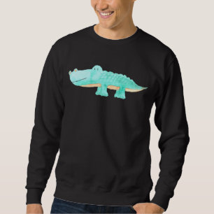 Cute Watercolor Alligator Unique Animal Art Sweatshirt