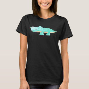 Cute Watercolor Alligator Unique Animal Art T-Shirt