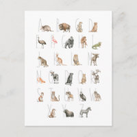 Cute Watercolor Animal Alphabet