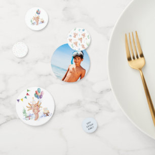 Cute Watercolor Axolotl Birthday Party Confetti