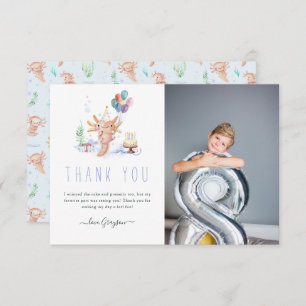 Cute Watercolor Axolotl Thank You Photo