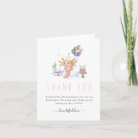 Cute Watercolor Axolotl Thank You Photo