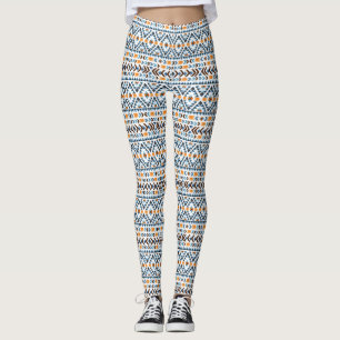 Cute watercolor aztec pattern leggings