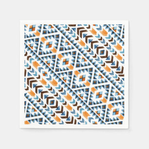 Cute watercolor aztec pattern napkin