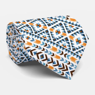 Cute watercolor aztec pattern tie