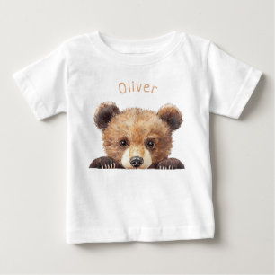 Cute Watercolor Baby Bear Personalised  T-Shirt
