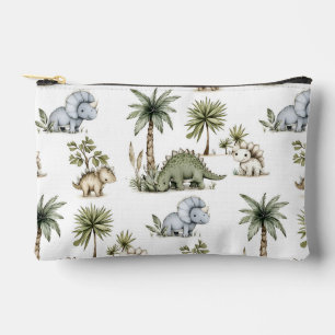 Cute Watercolor Baby Dinosaurs Accessory Pouch