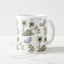 Cute Watercolor Baby Dinosaurs