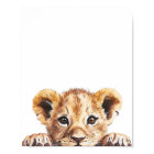 Cute Watercolor Baby Lion Nursery Decor