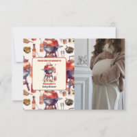 Cute Watercolor Baby Q Baby Shower Photo