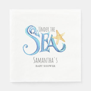 Cute Watercolor Baby Shower Paper  Napkin