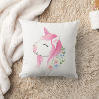 Cute Watercolor Baby Unicorn Custom Na Cushion