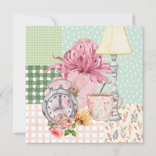 Cute watercolor background botanical Blue