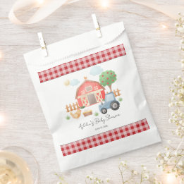 Cute Watercolor Barn Farm Animals Baby Shower  Favour Bags