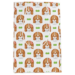 Cute Watercolor Beagle Dog Gift Bag