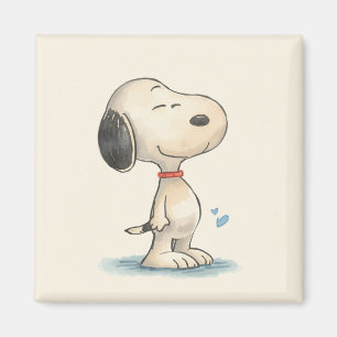 Cute Watercolor Beagle Dog Illustration Magnet