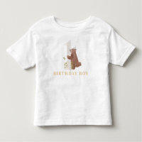 Cute Watercolor Bear Woodland First Birthday Party