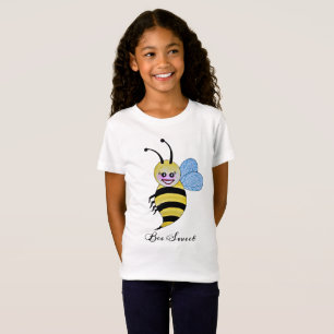 Cute Watercolor Bee With Happy Smile T-Shirt