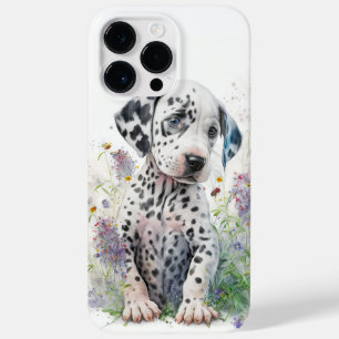 CUTE WATERCOLOR BLACK WHITE DALMATION PUPPY Case-Mate iPhone 14 PRO MAX CASE