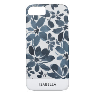 Cute Watercolor Blue Floral iPhone 8/7 Case