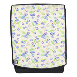 Cute Watercolor Blueberry Botanical Pattern Backpack