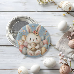 Cute watercolor Bunny Easter  3 Cm Round Badge