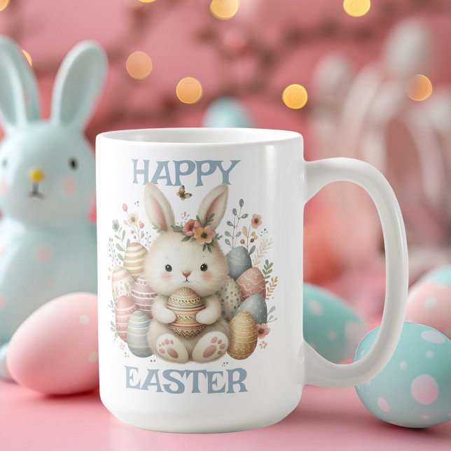 Cute watercolor Bunny Easter  Coffee Mug (Cute watercolor Bunny Easter Coffee Mug)
