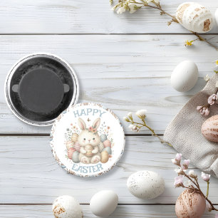 Cute watercolor Bunny Easter Magnet