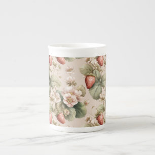 Cute Watercolor Bunny with Strawberries Mug