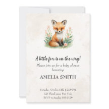 Cute Watercolor Bunny Woodland Animals Baby Shower