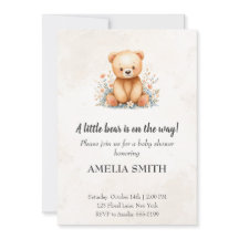 Cute Watercolor Bunny Woodland Animals Baby Shower