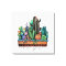 Cute Watercolor Cactus Garden In Pot