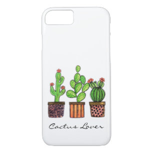 Cute Watercolor Cactus In Pots iPhone 8/7 Case