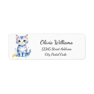 Cute watercolor cat (kitten) design