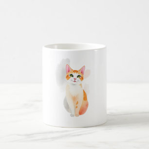 Cute Watercolor Cat Mug – Cosy & Artistic Feline L