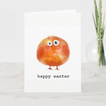 Cute watercolor chicken Easter