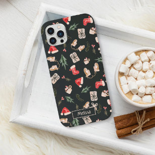 Cute Watercolor Christmas illustration pattern Case-Mate iPhone Case