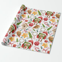 Cute Watercolor Christmas Owls 