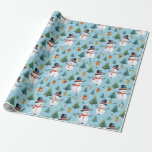 Cute Watercolor Christmas Snowman Wrapping Paper<br><div class="desc">Wrapping Papers
Cute Watercolor Christmas Snowman
Christmas/Festive/Unique/Holidays
Customisable</div>