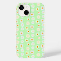 Cute watercolor colourful Daisy Pattern Green