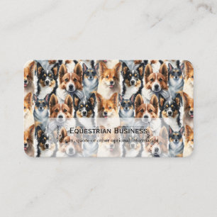 Cute Watercolor Corgi Dog Pattern Business Card