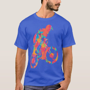 Cute Watercolor Cyclist for Colourful Cyclist Pop  T-Shirt