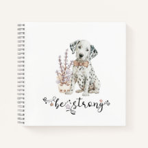 Cute Watercolor Dalmatian Puppy Be Strong 