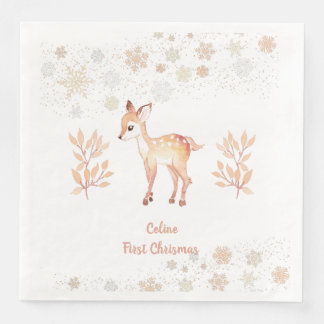 Cute watercolor deer  napkin