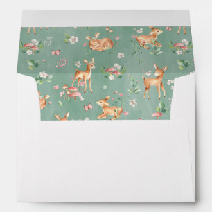 Cute Watercolor Deer Pattern Envelope